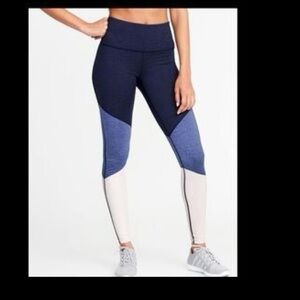 Colorblock Leggings in Pink and Blue